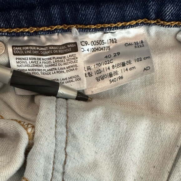 Levi's 505 Men Jeans 40X29 Denim Straight Leg‎ Regular Fit Medium Wash Mid Rise - Picture 16 of 16